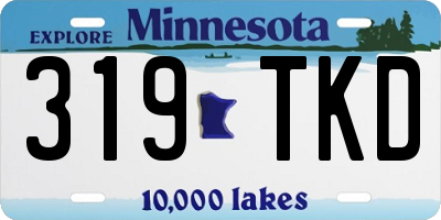 MN license plate 319TKD