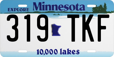 MN license plate 319TKF