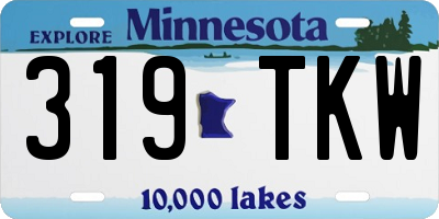 MN license plate 319TKW