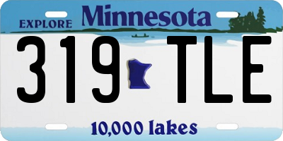 MN license plate 319TLE