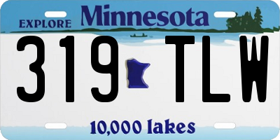 MN license plate 319TLW