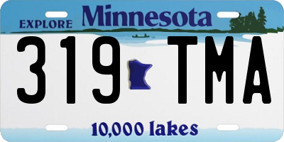 MN license plate 319TMA