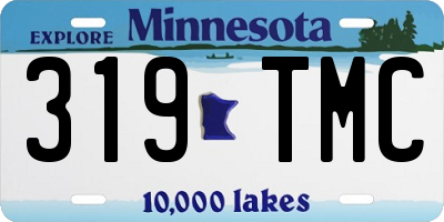MN license plate 319TMC