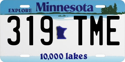 MN license plate 319TME
