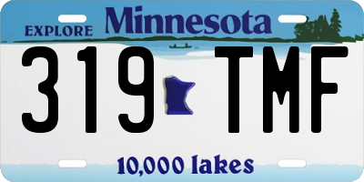 MN license plate 319TMF