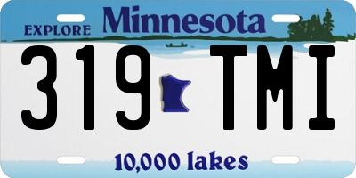 MN license plate 319TMI