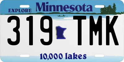 MN license plate 319TMK