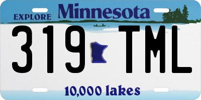 MN license plate 319TML