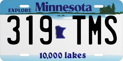 MN license plate 319TMS