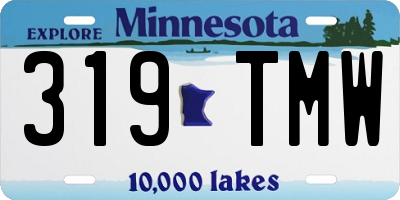 MN license plate 319TMW