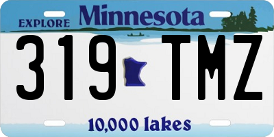 MN license plate 319TMZ