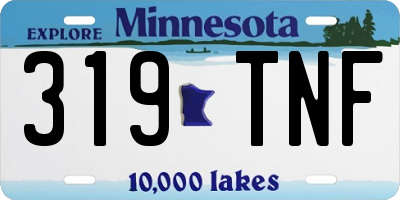 MN license plate 319TNF