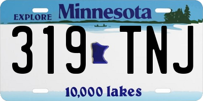 MN license plate 319TNJ