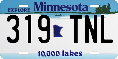 MN license plate 319TNL