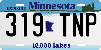 MN license plate 319TNP