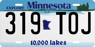 MN license plate 319TOJ