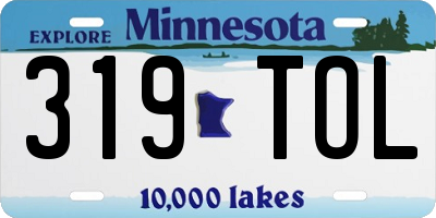 MN license plate 319TOL