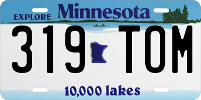 MN license plate 319TOM