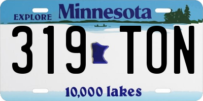 MN license plate 319TON