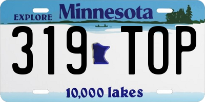 MN license plate 319TOP