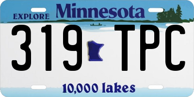 MN license plate 319TPC