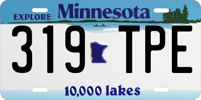 MN license plate 319TPE