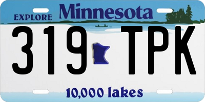 MN license plate 319TPK
