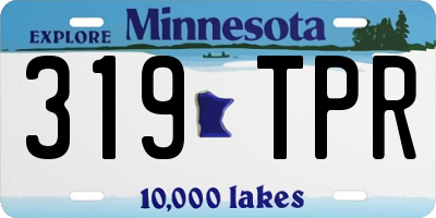 MN license plate 319TPR