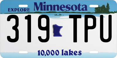 MN license plate 319TPU