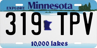 MN license plate 319TPV