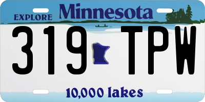 MN license plate 319TPW