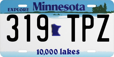 MN license plate 319TPZ