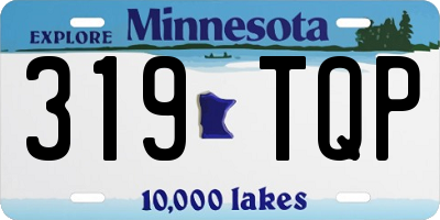 MN license plate 319TQP