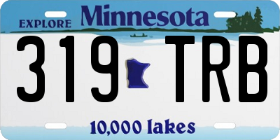 MN license plate 319TRB