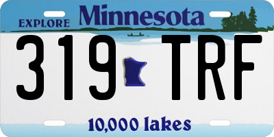 MN license plate 319TRF