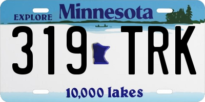 MN license plate 319TRK