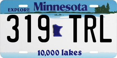MN license plate 319TRL
