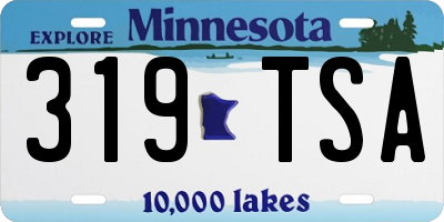 MN license plate 319TSA