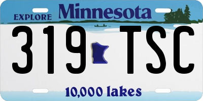 MN license plate 319TSC