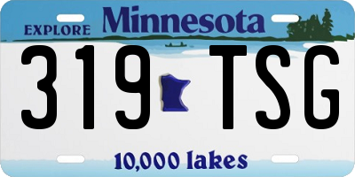MN license plate 319TSG