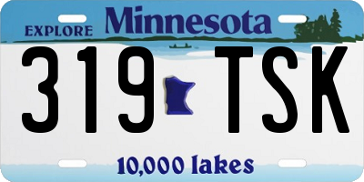 MN license plate 319TSK