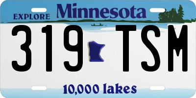 MN license plate 319TSM