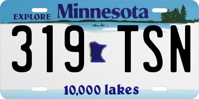 MN license plate 319TSN