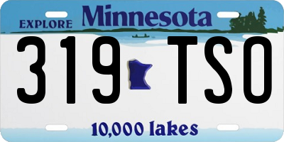 MN license plate 319TSO