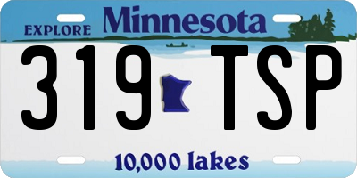 MN license plate 319TSP