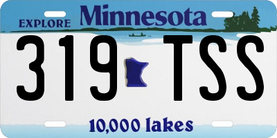 MN license plate 319TSS