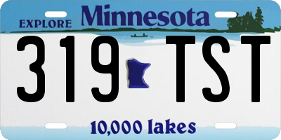 MN license plate 319TST