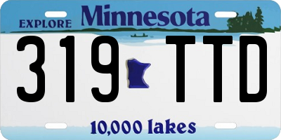 MN license plate 319TTD
