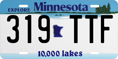 MN license plate 319TTF