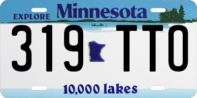 MN license plate 319TTO